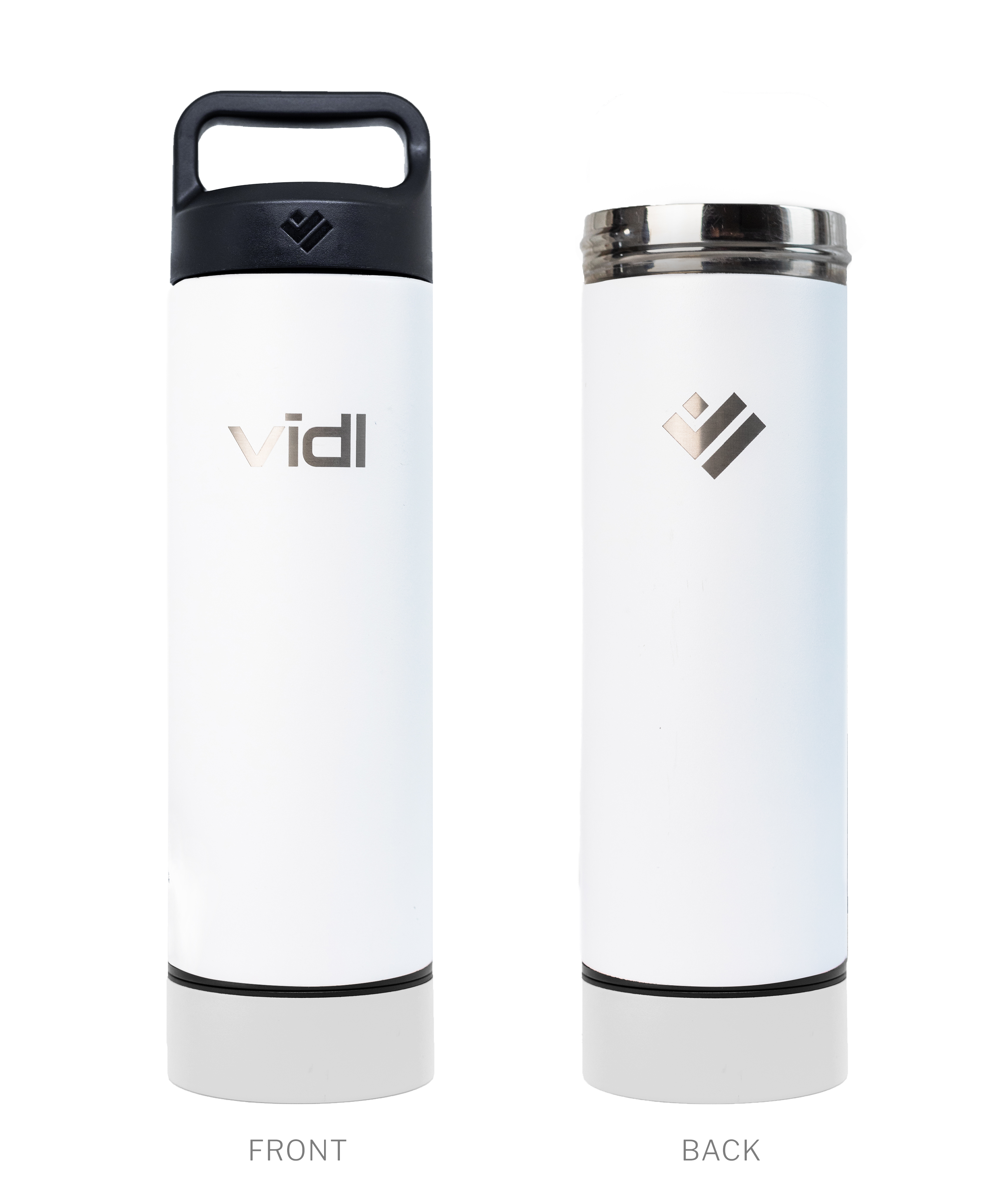 20 oz. Stainless Steel Water Bottle - Black Sprinkles